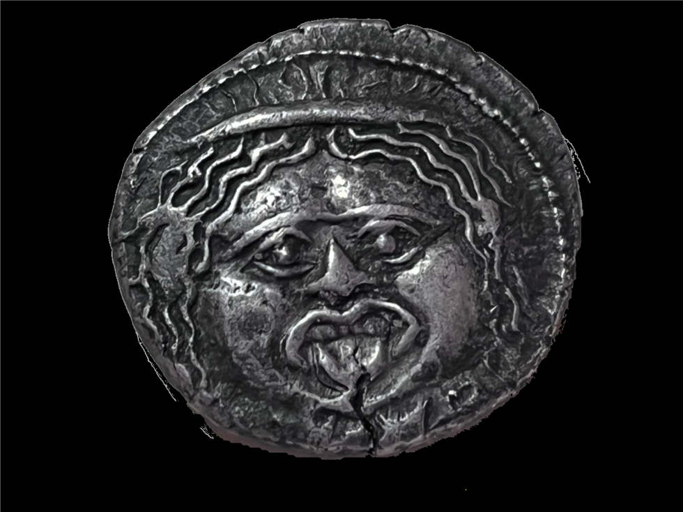 Medusa moneta populonia museo archeologico